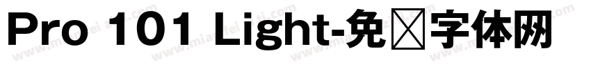 Pro 101 Light字体转换